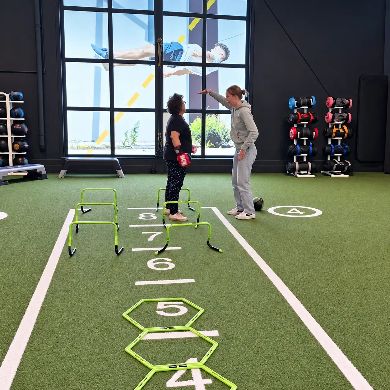 Personal training in de fitnessruimte van Flexercise Treatments in Breda