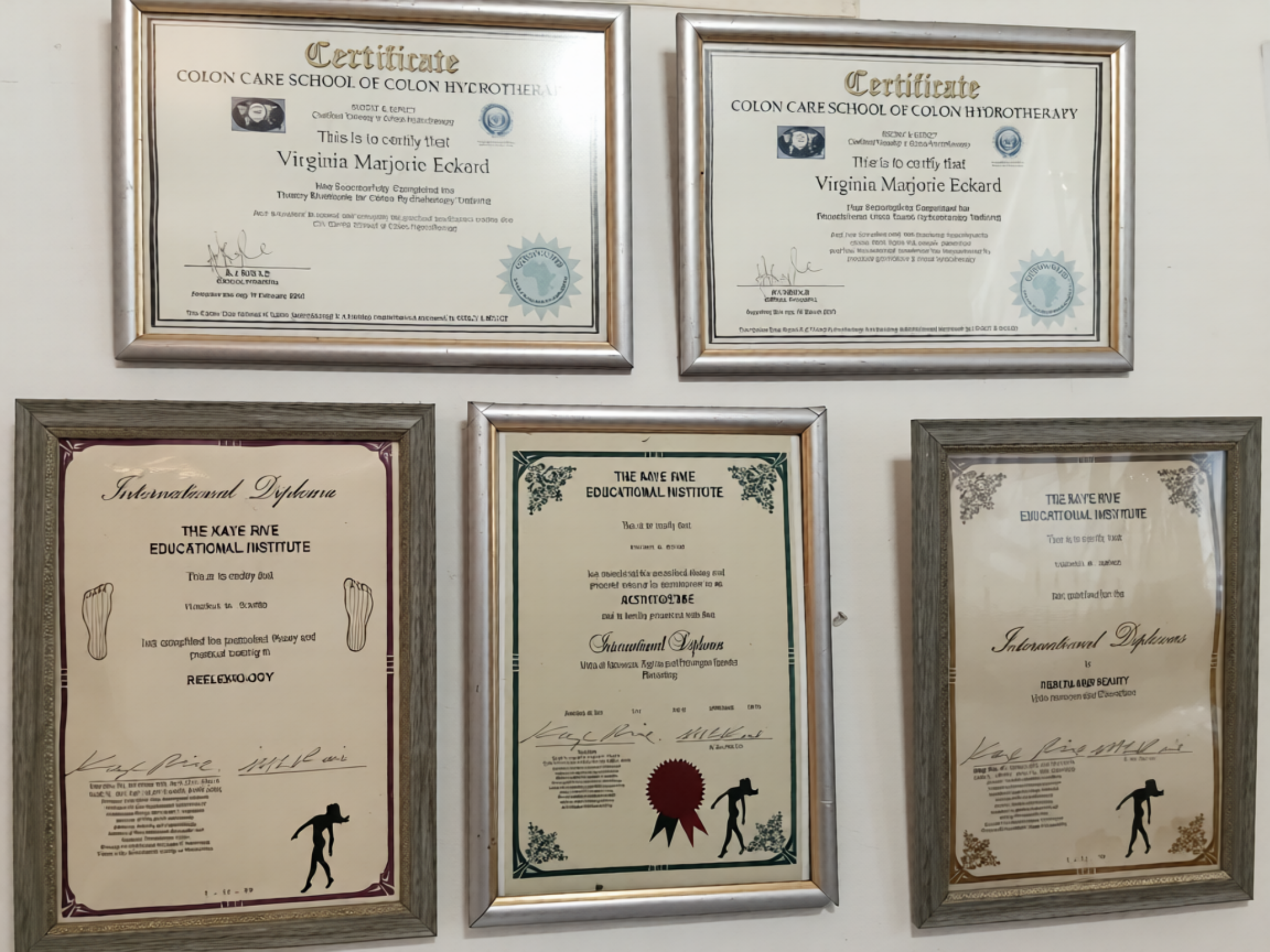 Virginia Eckard Nursing and Professional Wellness Certifications
