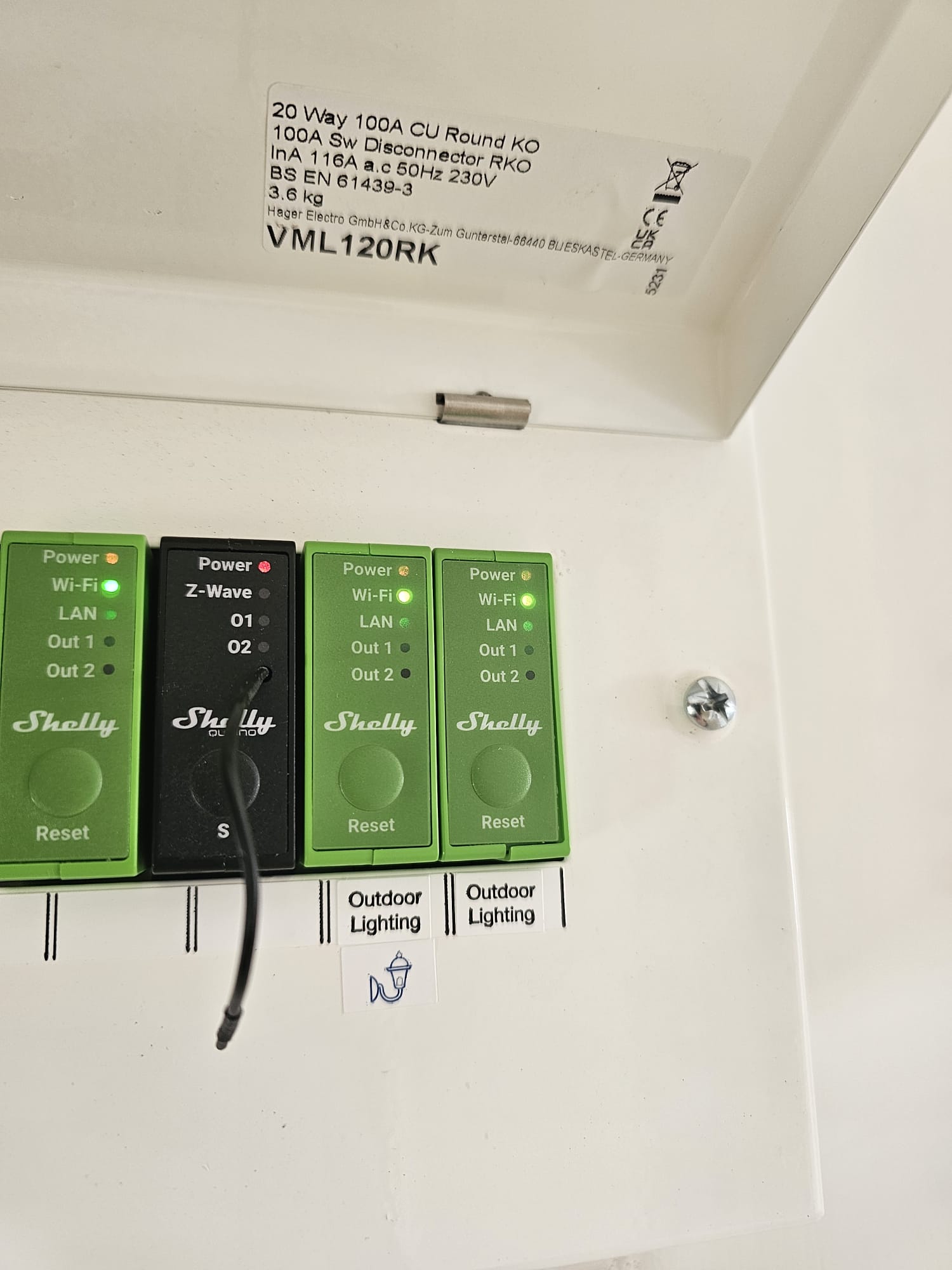 Completed RCBO consumer unit — North Somerset