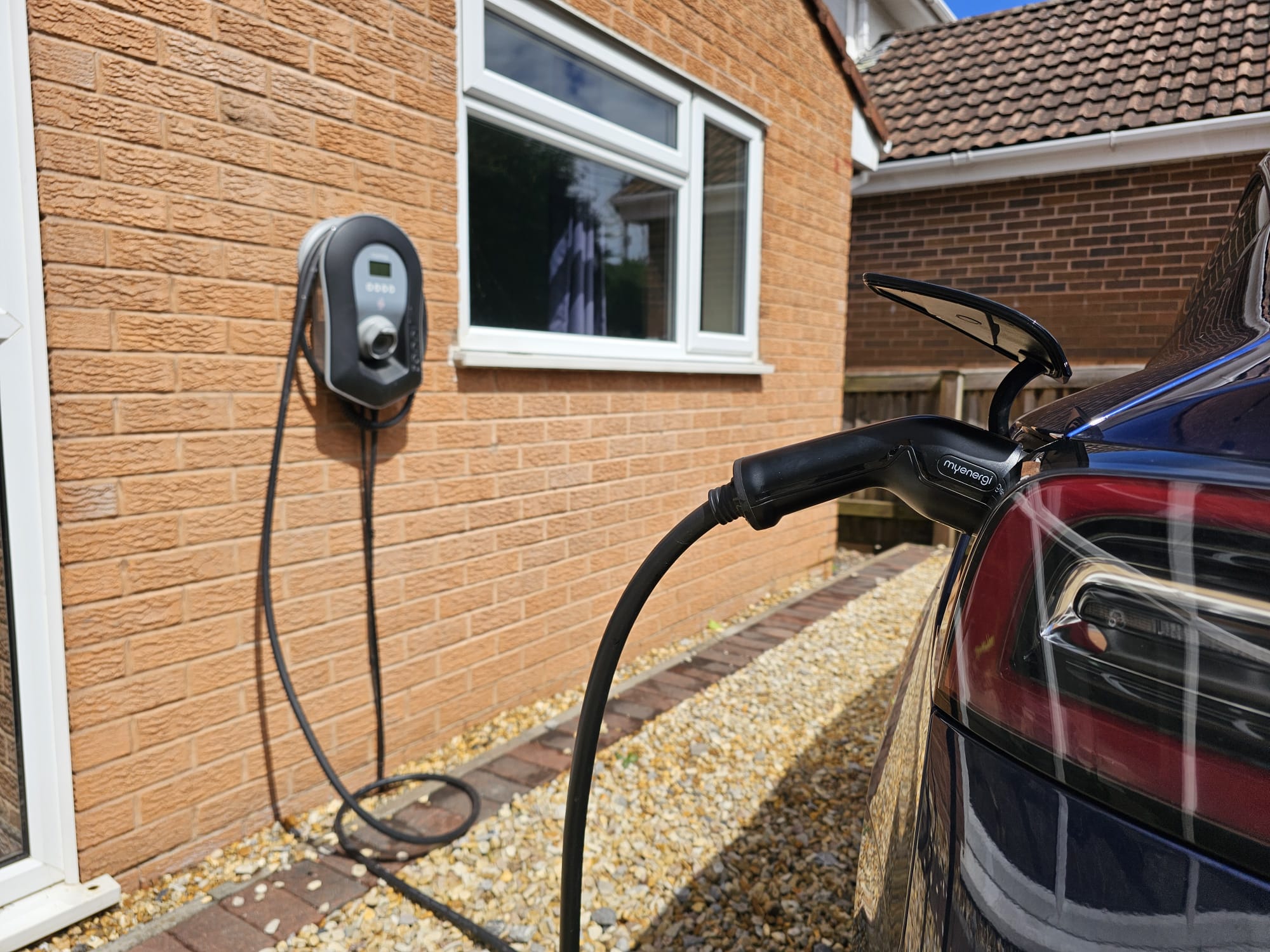 Zappi EV charger installed on a home in Clevedon