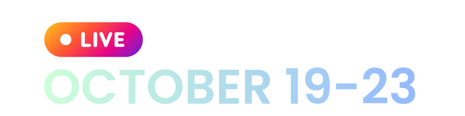 Sizzle Reel School, October 19 to 23