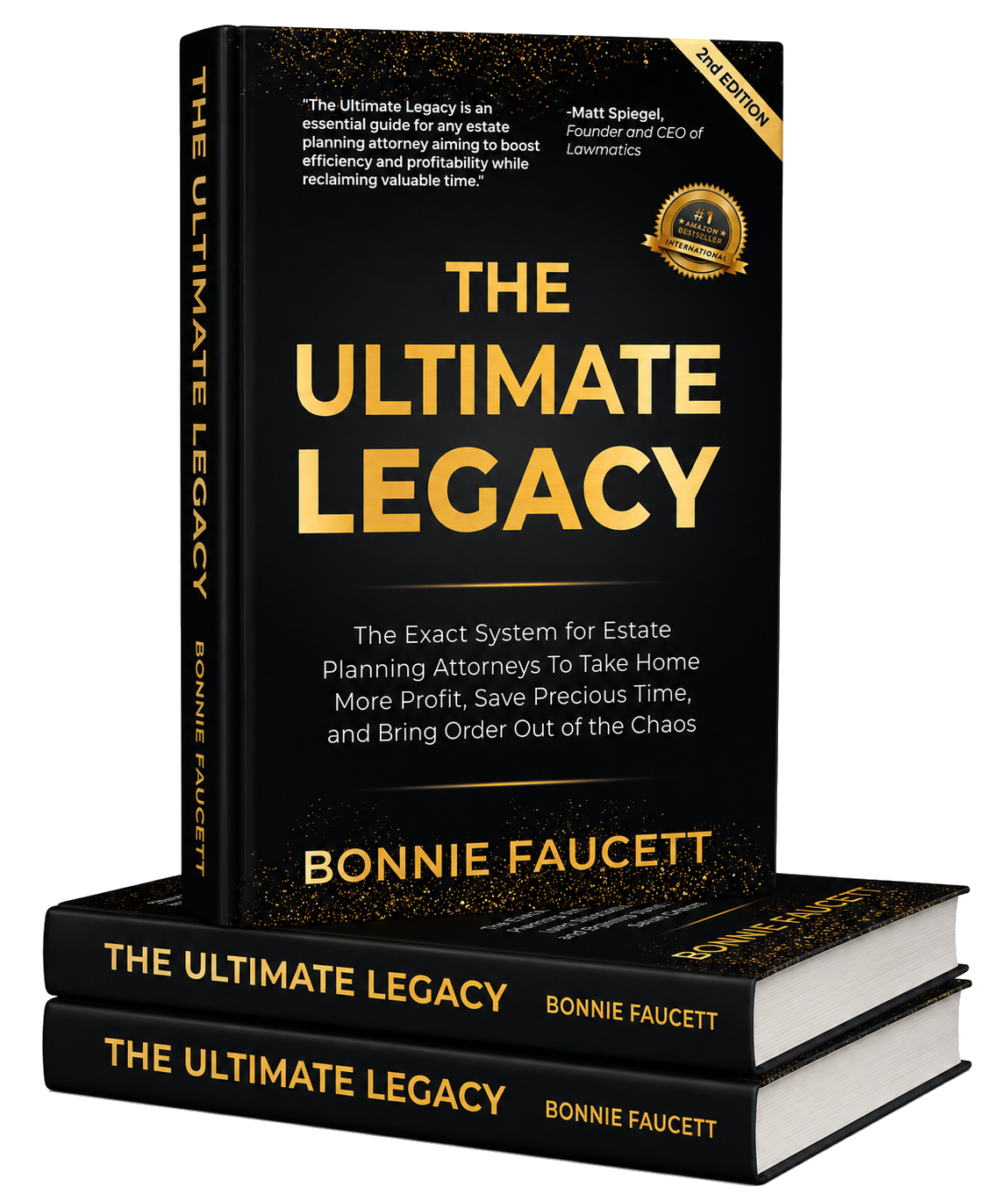 The Ultimate Legacy by Bonnie Faucett — 2nd Edition book stack mockup