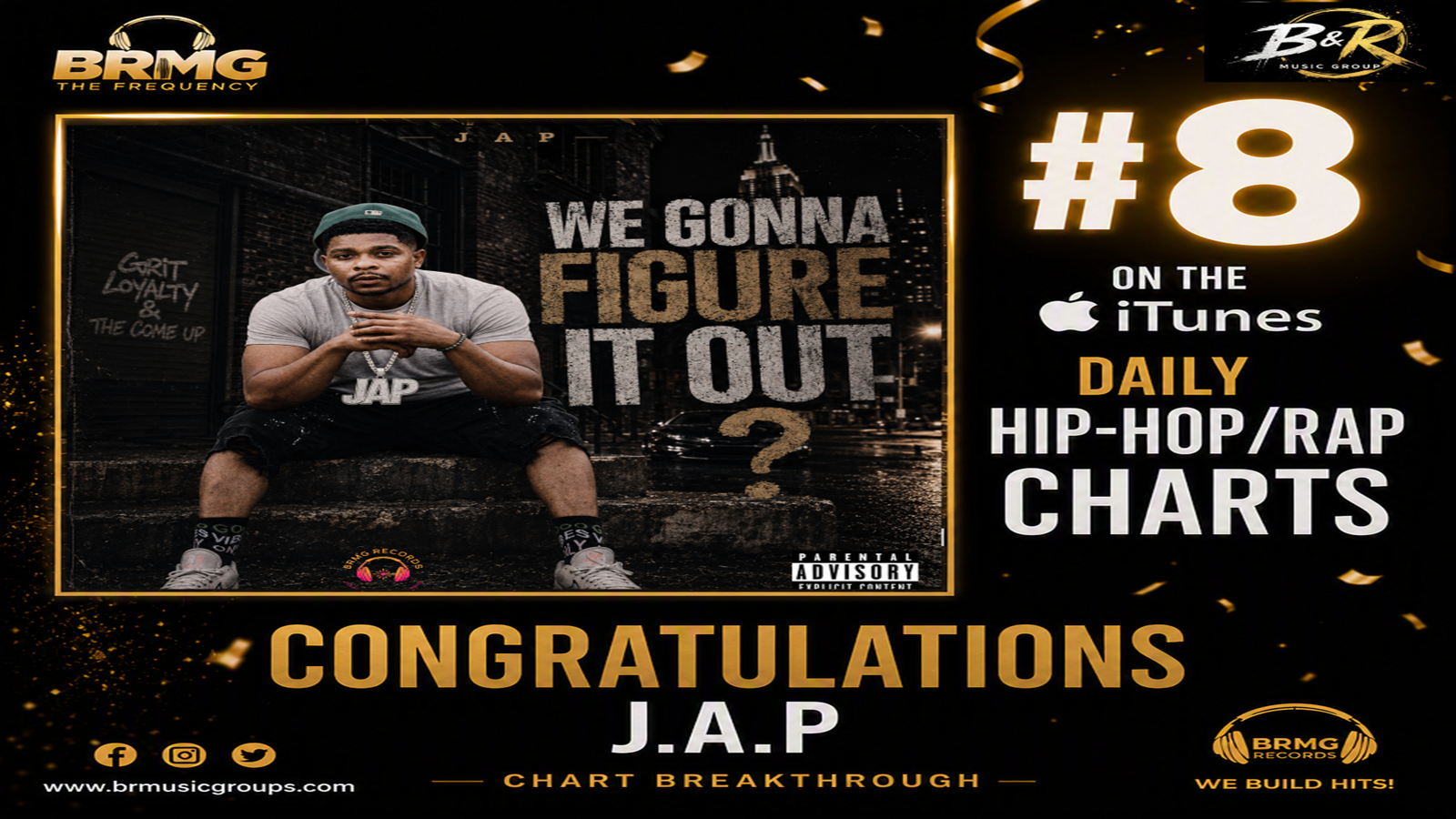 J.A.P Breaks Through: “We Gonna Figure It Out” Hits #8 on the iTunes Hip‑Hop/Rap Chart
