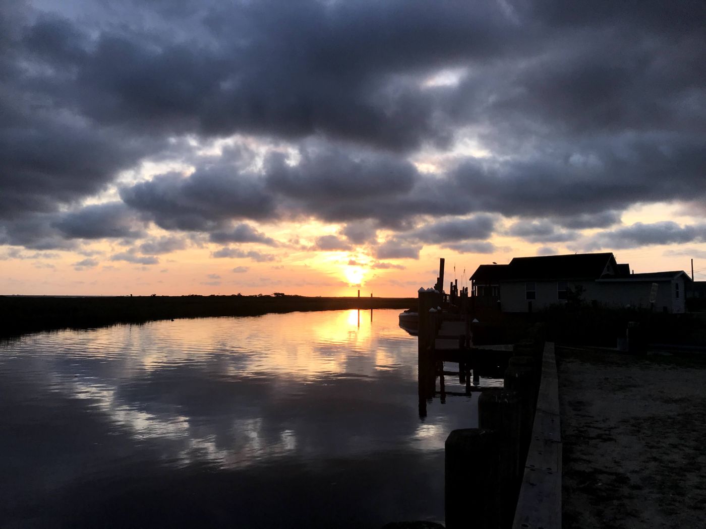 Sunset over the bay