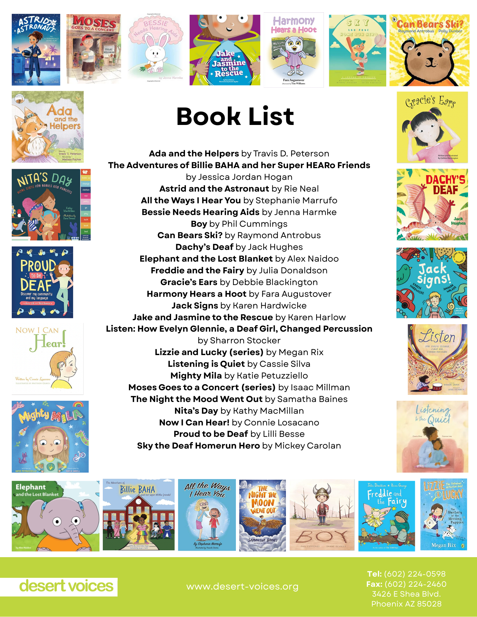 Children’s book list about hearing loss and Deaf culture from Children Pediatric Audiology in Phoenix.