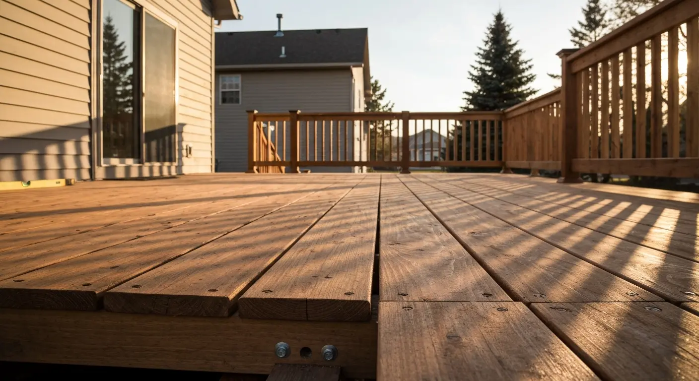 Custom wood deck construction in Helena