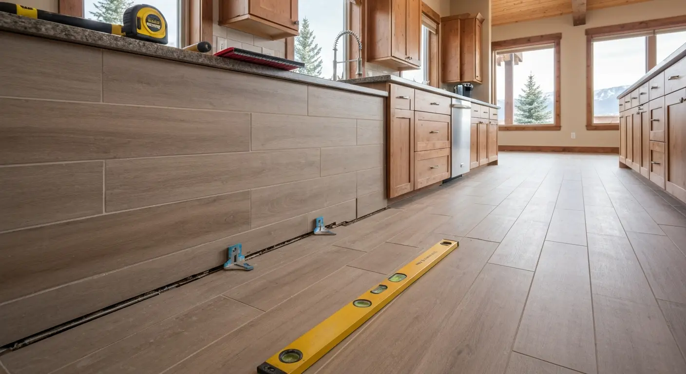 Kitchen flooring installation