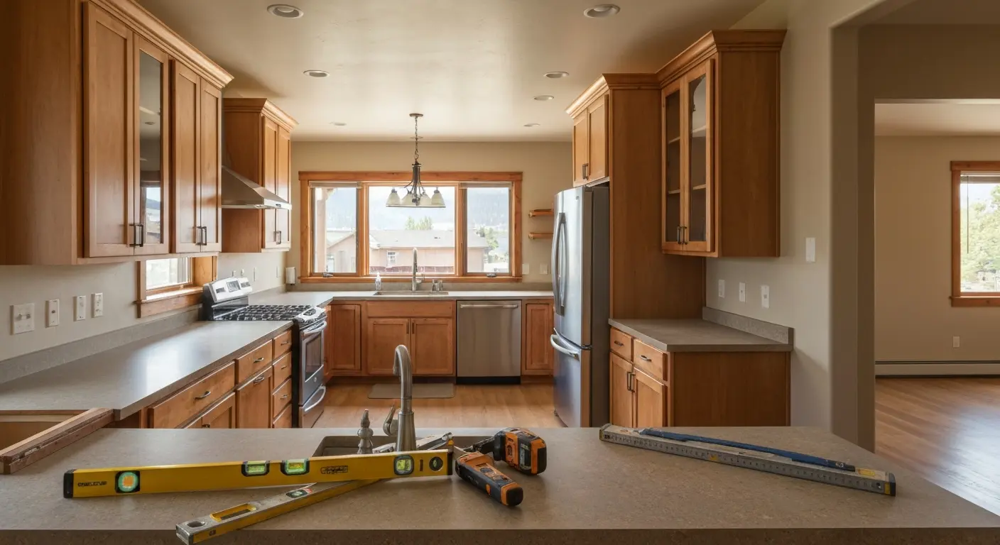 Interior renovation with open concept