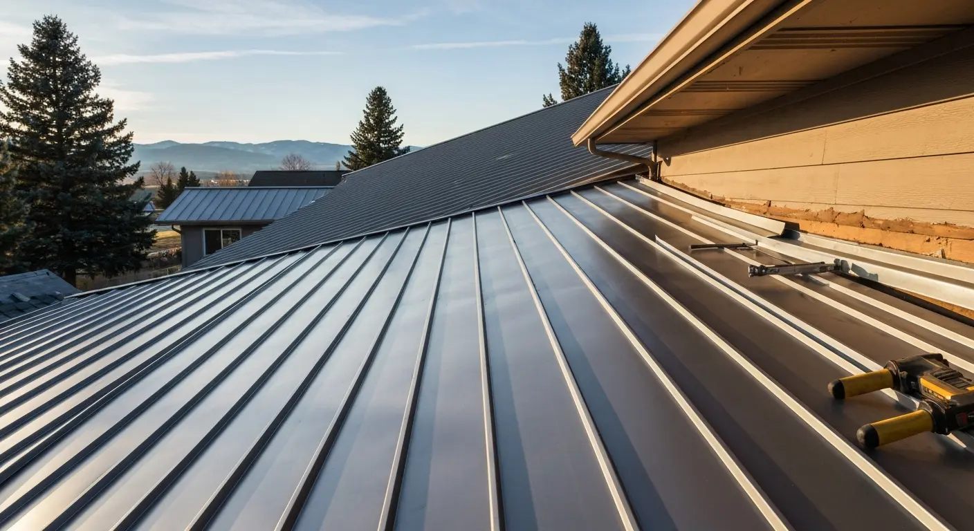 Metal roofing installation