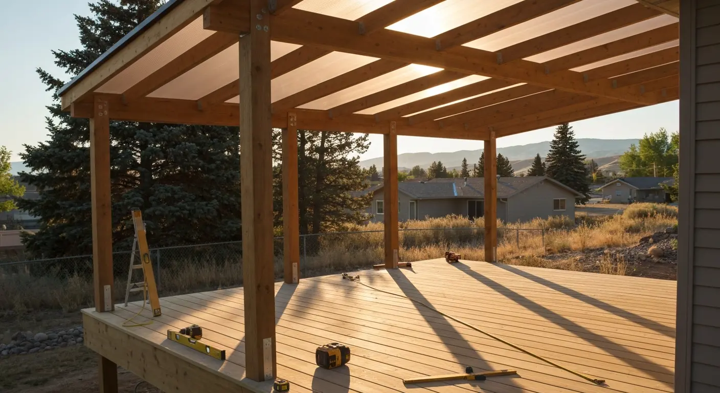 Covered deck installation