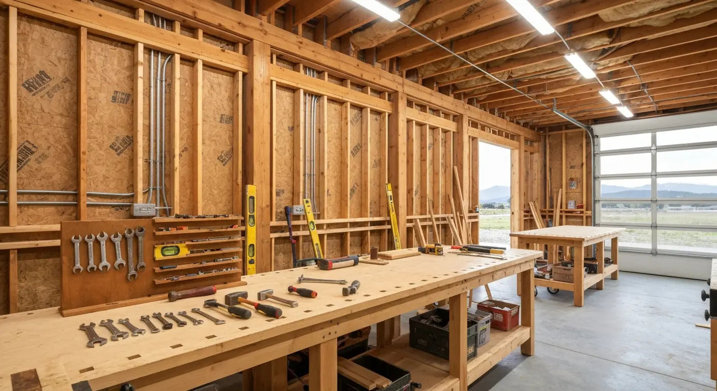 Workshop pole building