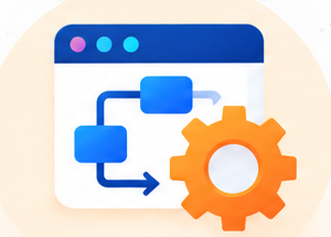 AI automation: a workflow with a gear