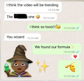 Client message screenshot