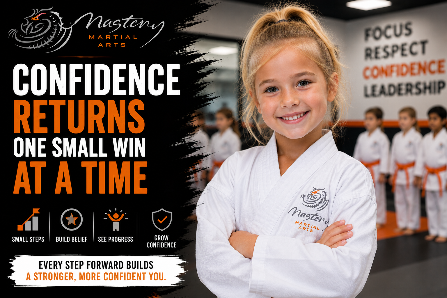 Child rebuilding confidence through small achievements and personal growth Child rebuilding confidence through small achievements and personal growth