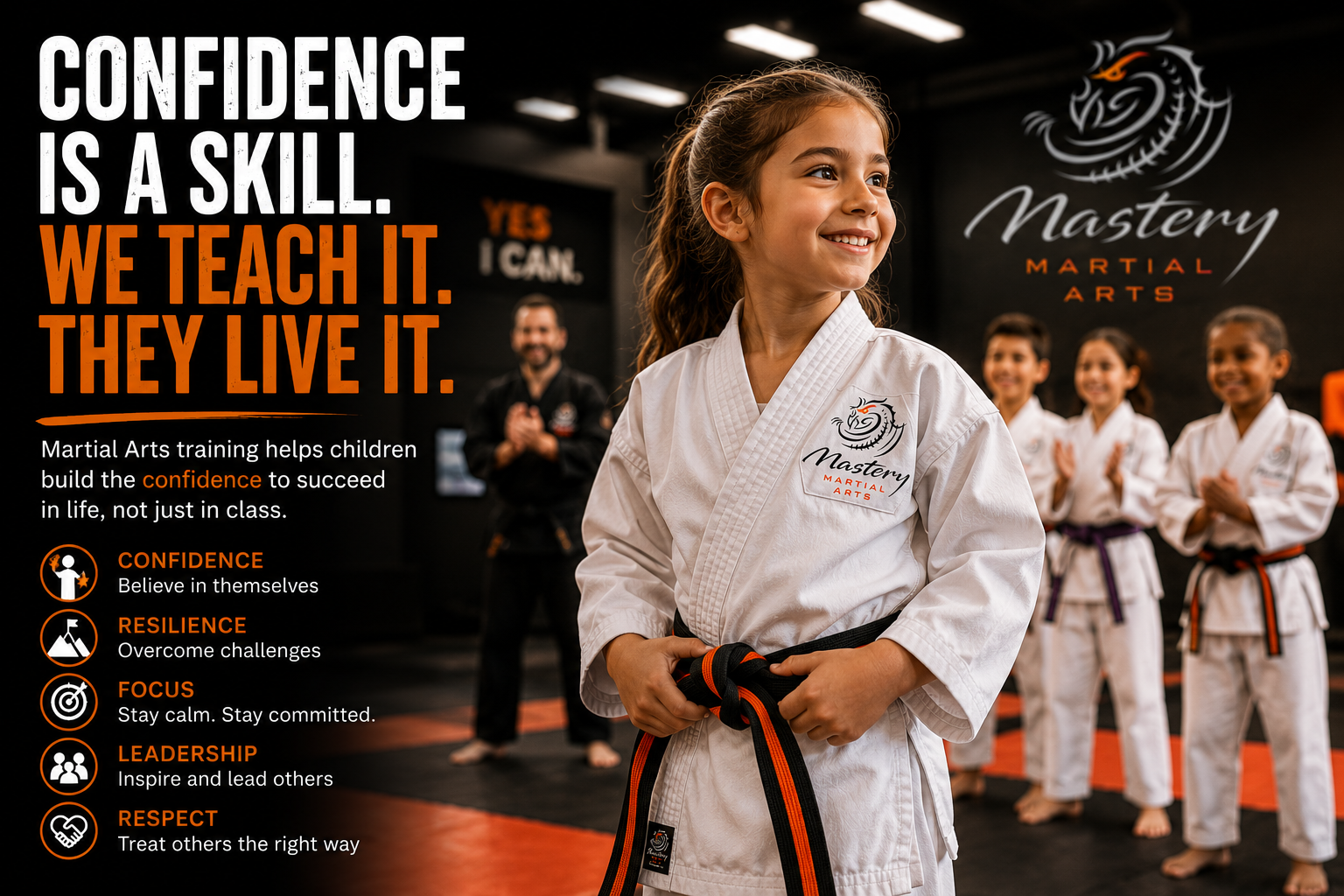 confident martial arts student proudly wearing a new belt after achieving a goal confident martial arts student proudly wearing a new belt after achieving a goal