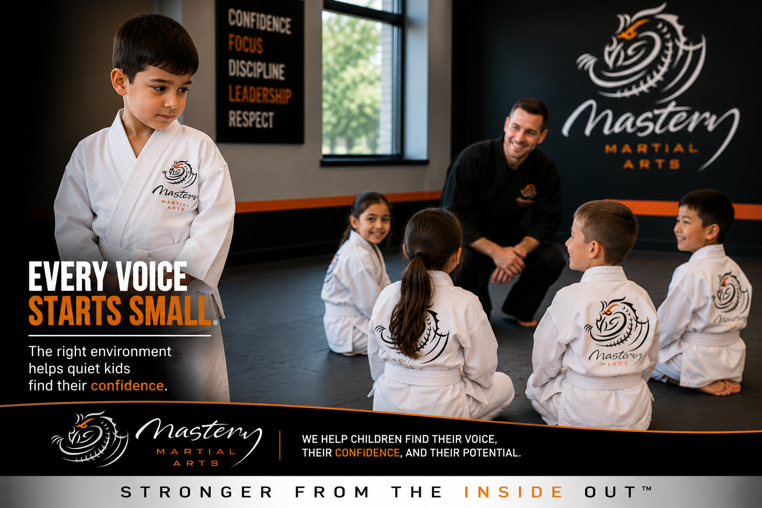 quiet child in martial arts class beginning to build confidence at Mastery Martial Arts quiet child in martial arts class beginning to build confidence at Mastery Martial Arts