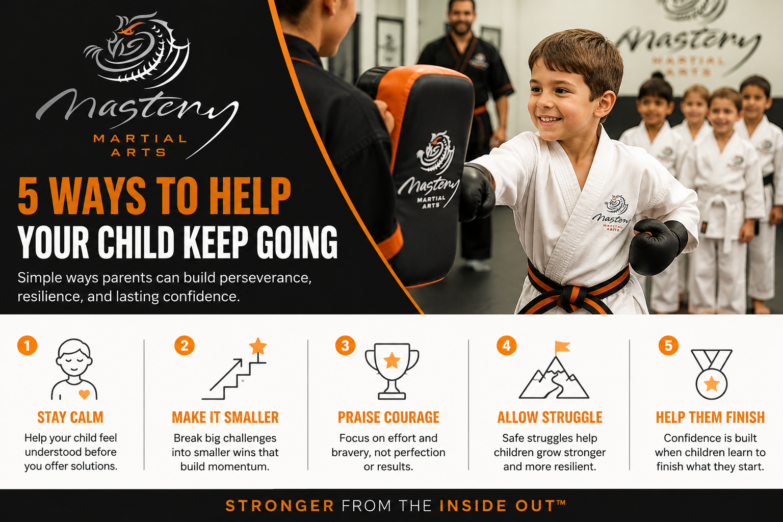 Five practical ways parents can help children develop perseverance, resilience, and the confidence to continue through challenges. Five practical ways parents can help children develop perseverance, resilience, and the confidence to continue through challenges.
