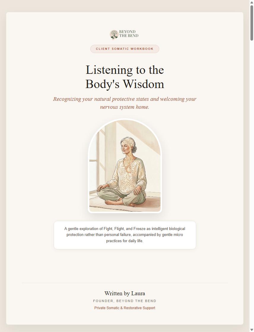 Listening to the Body's Wisdom Workbook Cover
