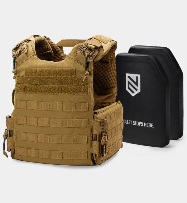 Quadrelease 2.0 plate carrier with Level 4 armor plates