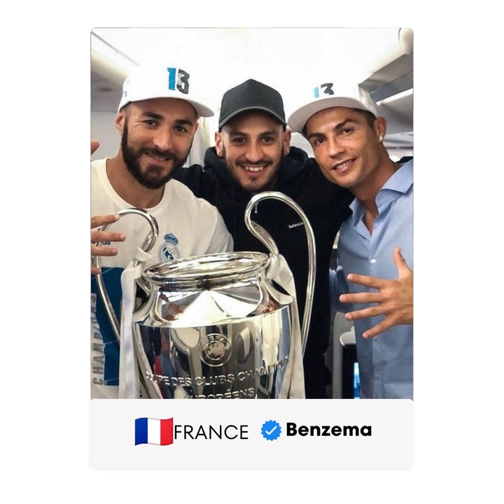 Karim Benzema with international football figures