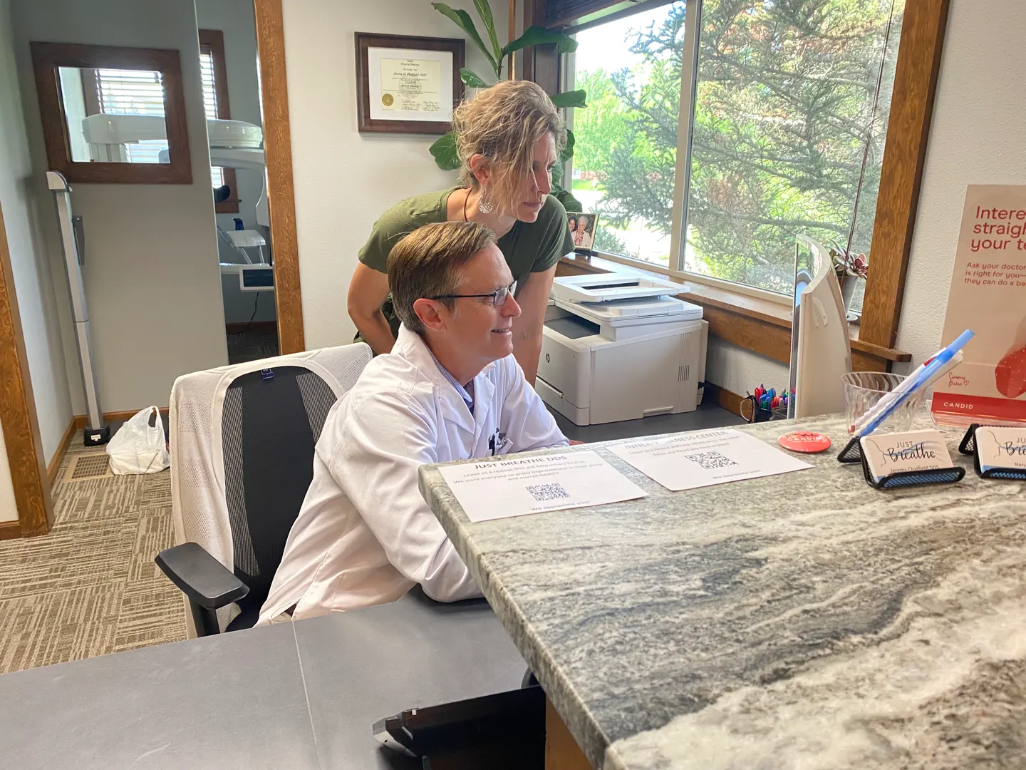 Dr. Smith with patient