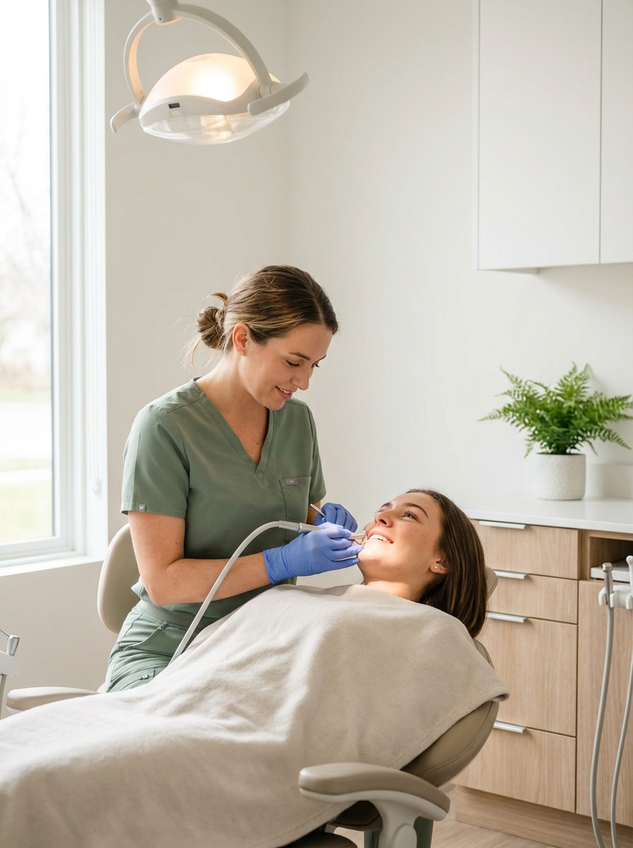 Professional dental cleaning at Limitless Dental