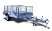 8x6 single axle heavy box trailer with mesh cage