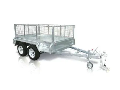 8x5 tandem box trailer with mesh cage