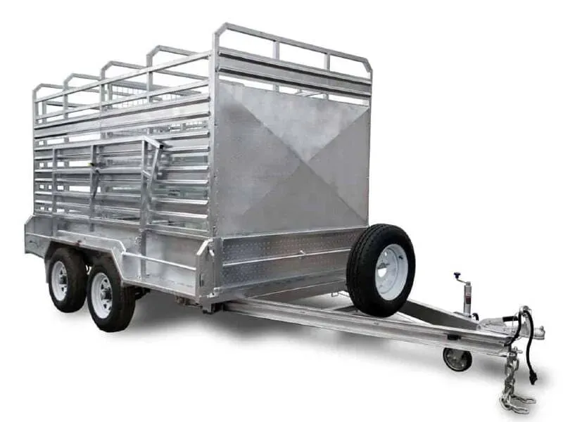 12x6 galvanised cattle and horse float with crate sides
