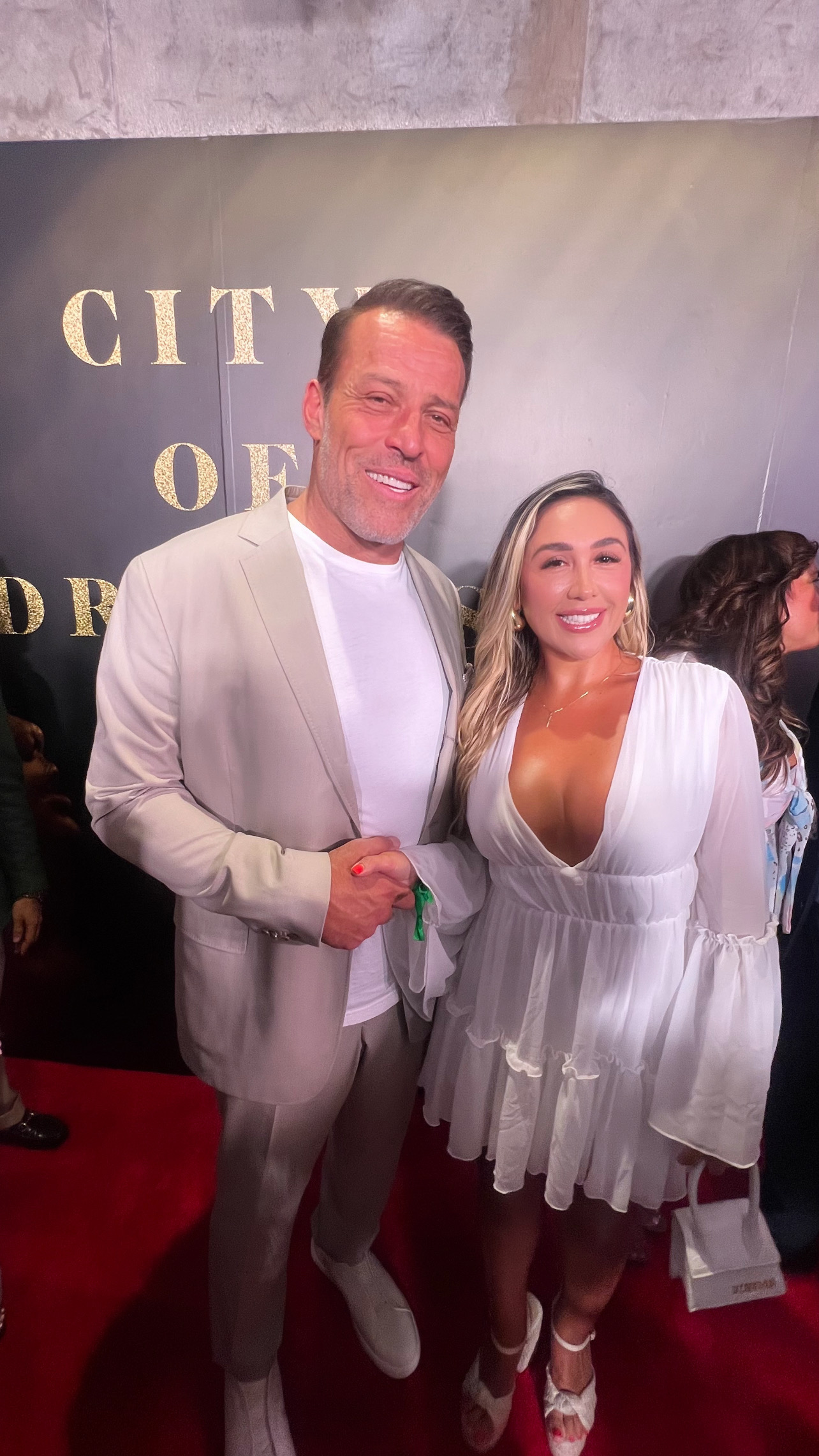 Natalia Sánchez en un evento inmobiliario