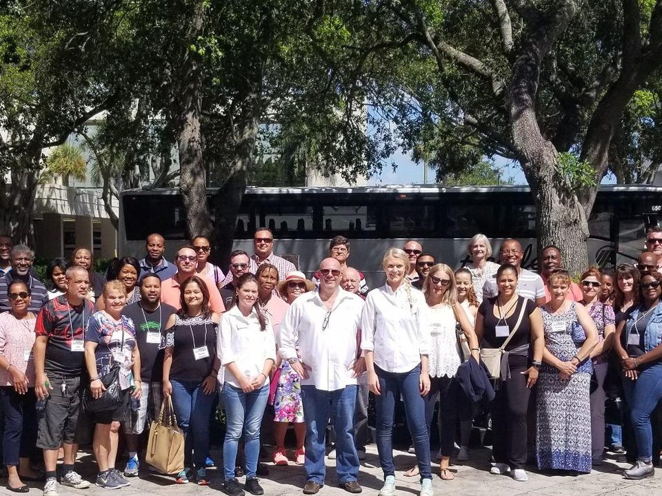 Lex Levinrad boot camp students on the distressed real estate bus trip