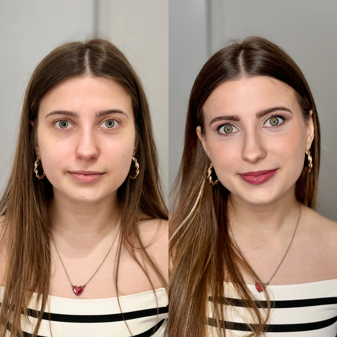 Natural Makeup with a pop of colour - eyeliner