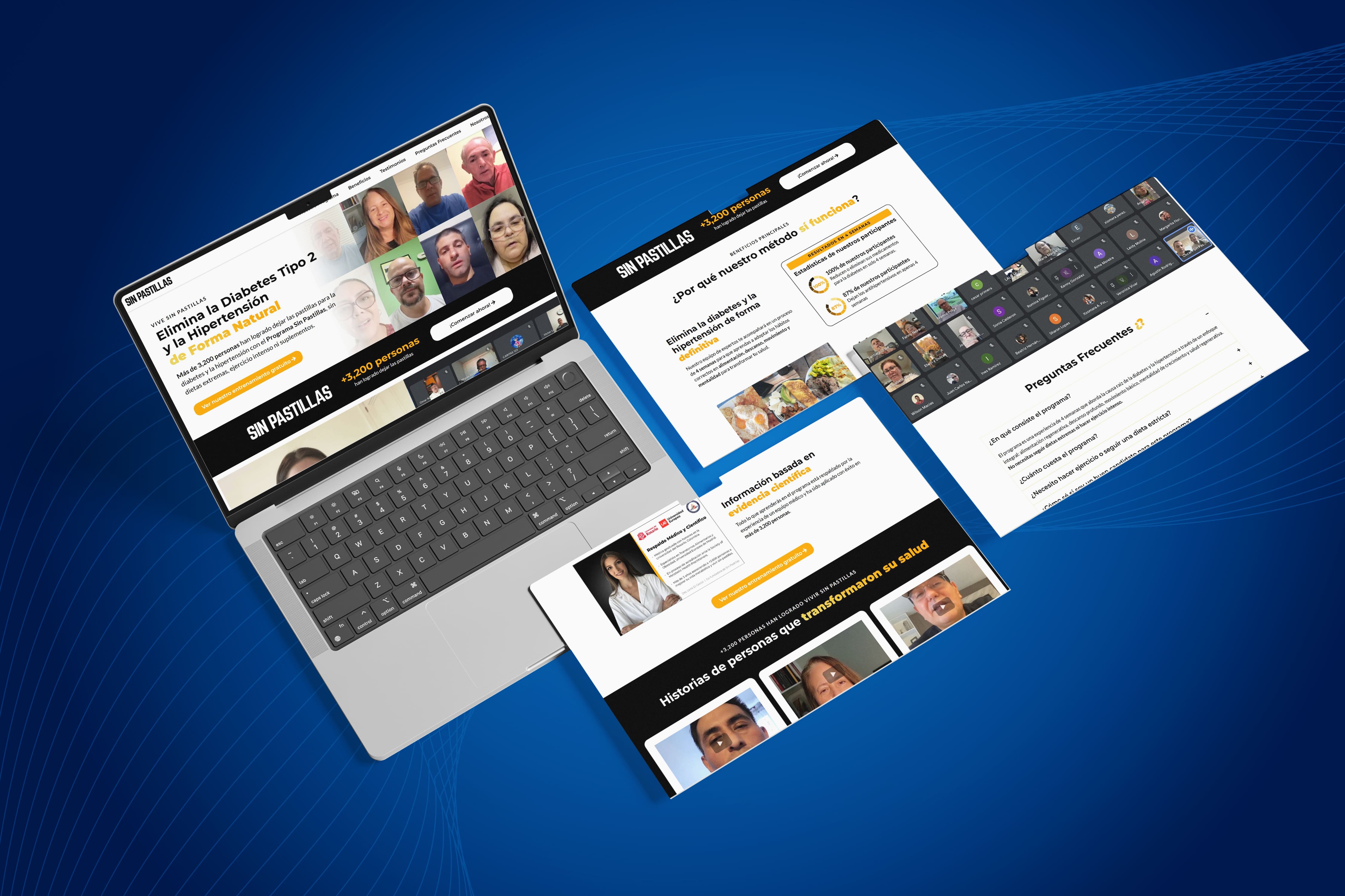 Health company called Sin Pastillas, website and automation created on GoHighLevel