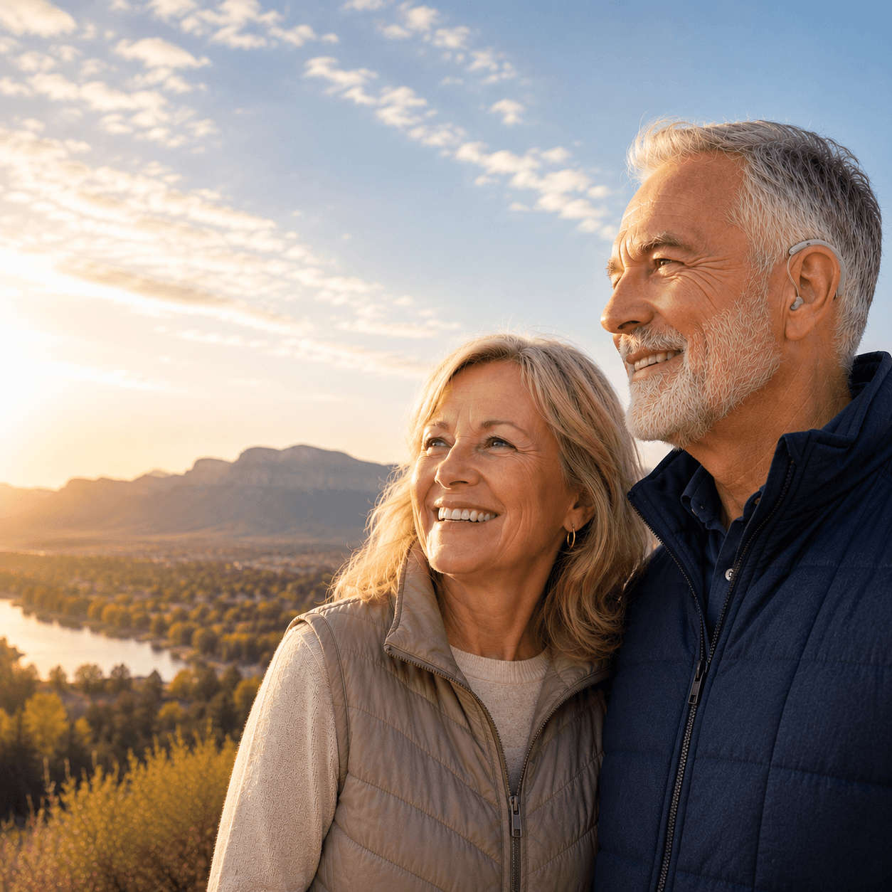 Happy patient with better hearing health at Wyoming Otolaryngology