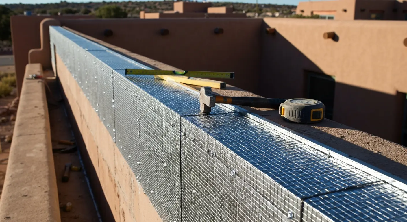 Metal lath installation