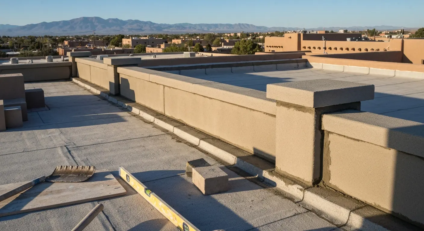 Parapet repair work