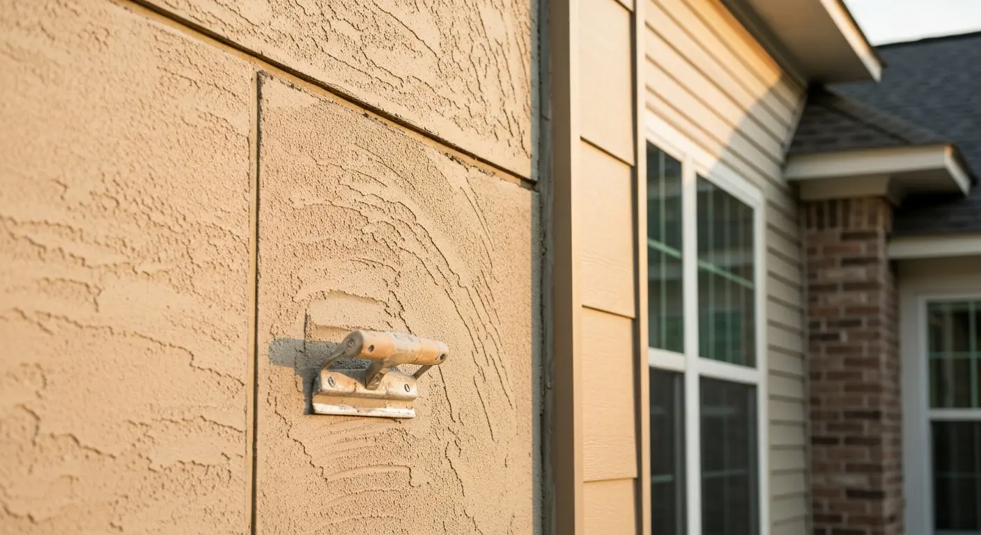 New stucco installation on Edgewood home