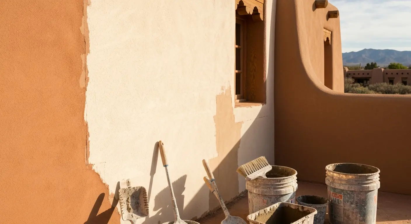 Stucco repair work