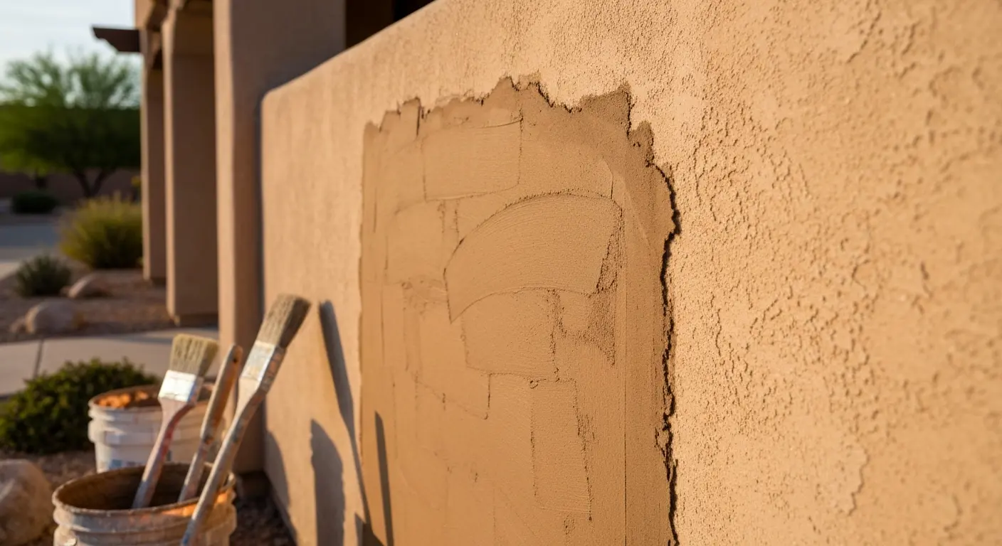 Stucco repair work