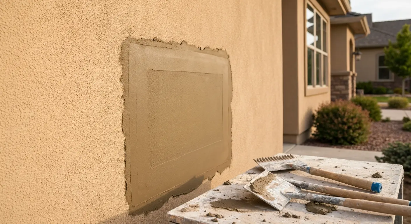 Stucco repair work