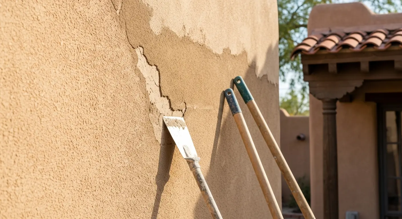 Stucco crack repair