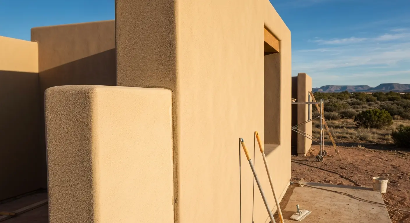 New stucco installation