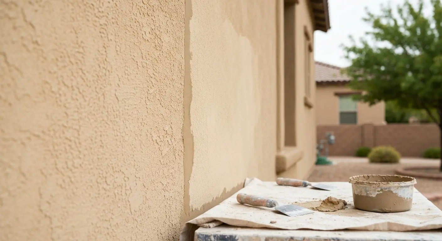 Stucco repair work