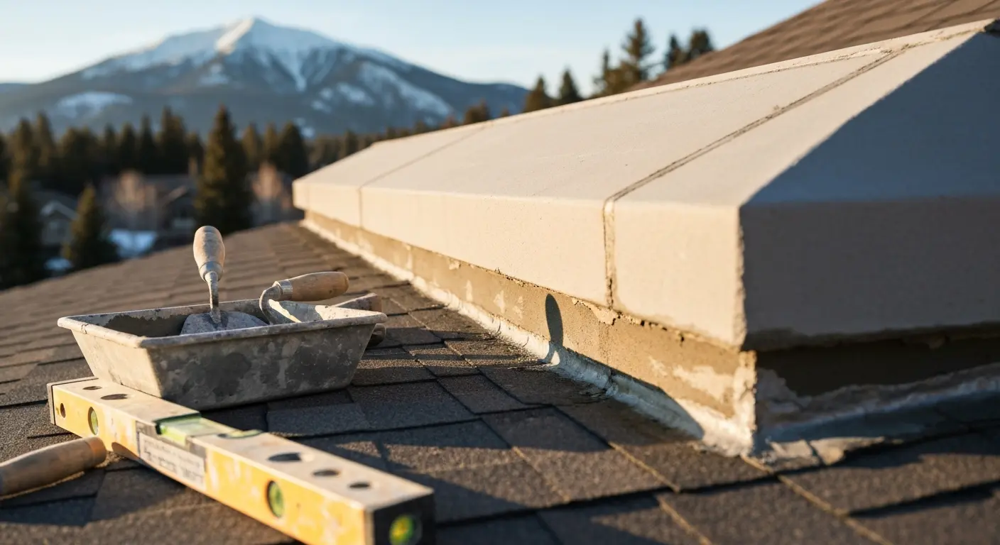 Parapet repair on mountain home