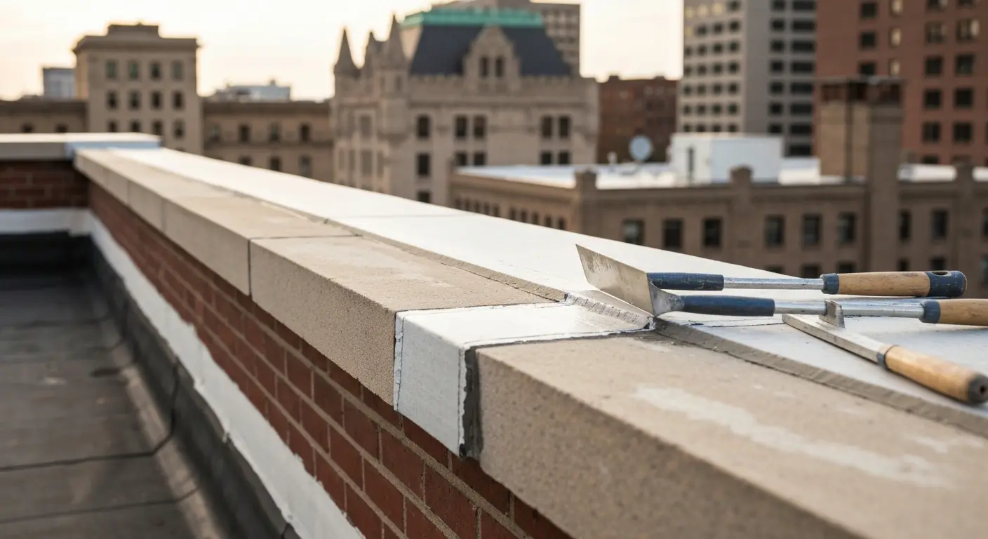 Parapet repair and waterproofing