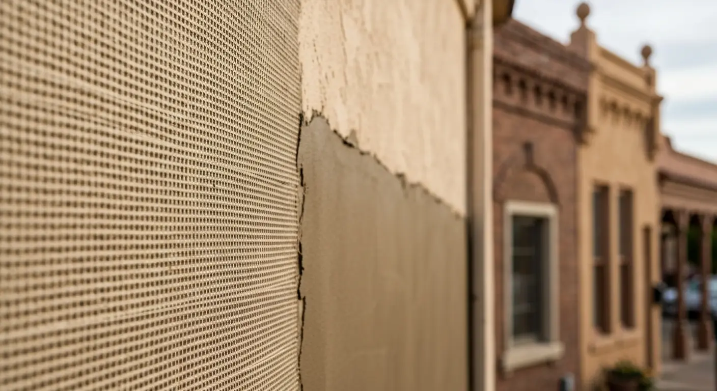 Synthetic lath application