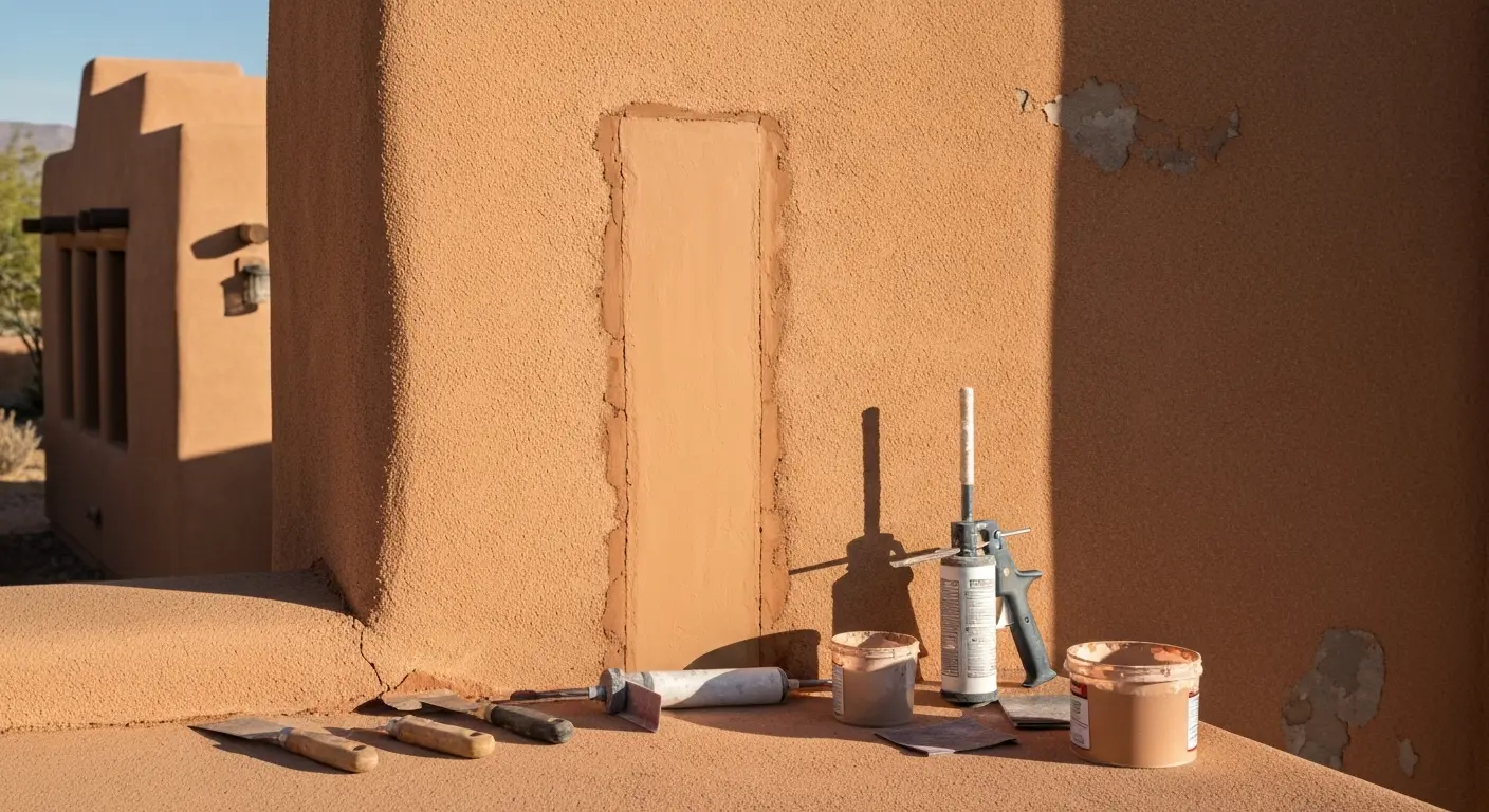 Stucco crack repair
