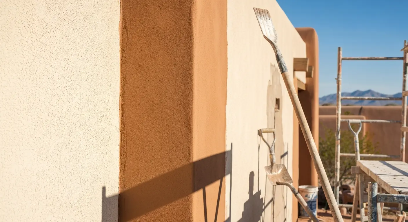 Stucco resurfacing work