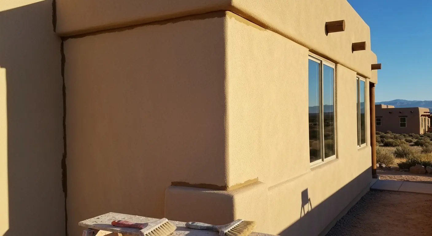 New stucco installation