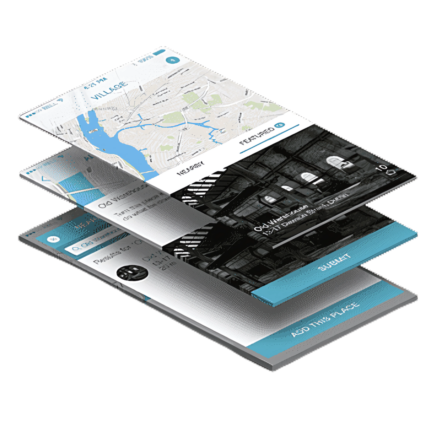 Branded website layout with logo, fonts, and colors